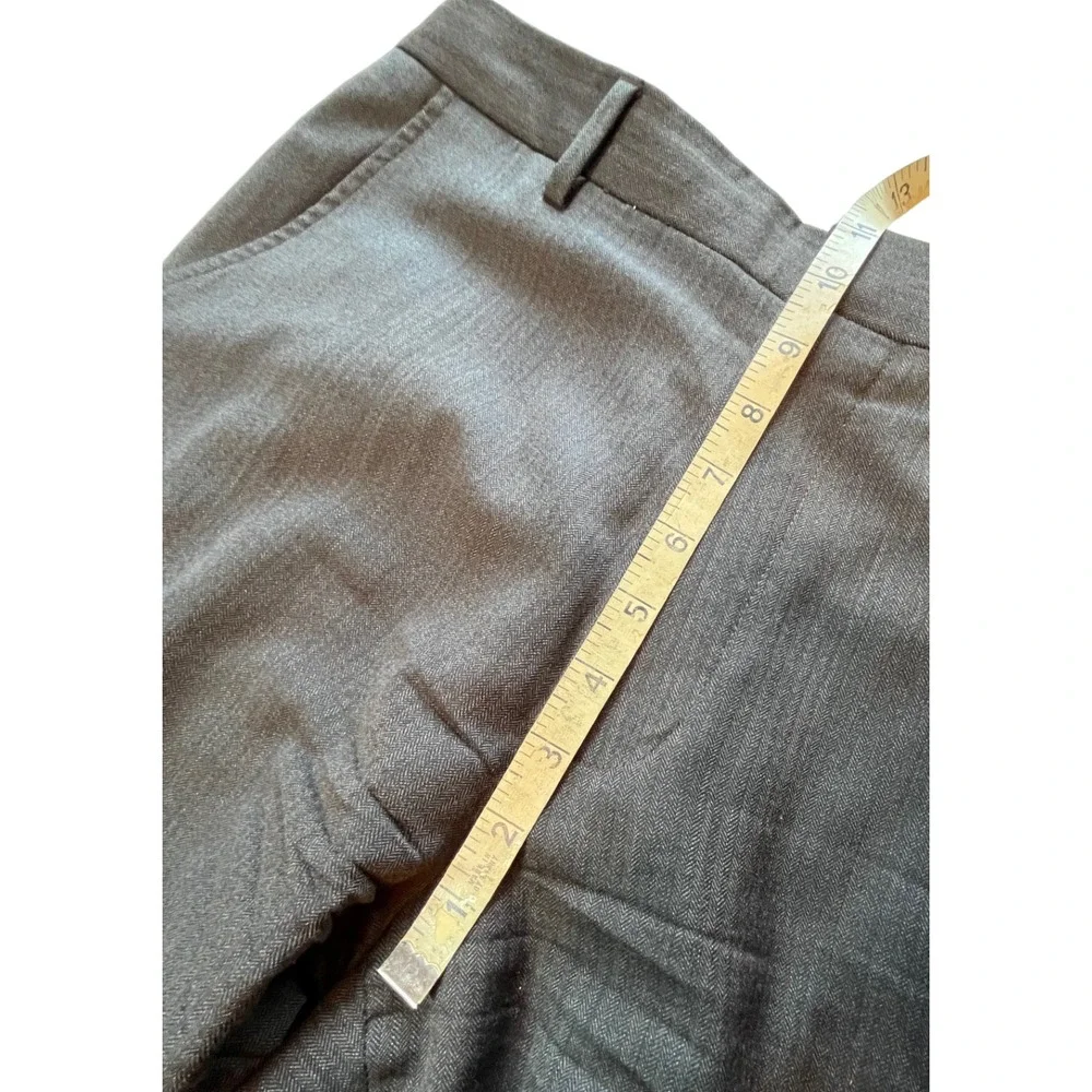 Banana Republic Dress Pants Men's Gray 100% Wool Straight Fit Flat Front 33 x 34